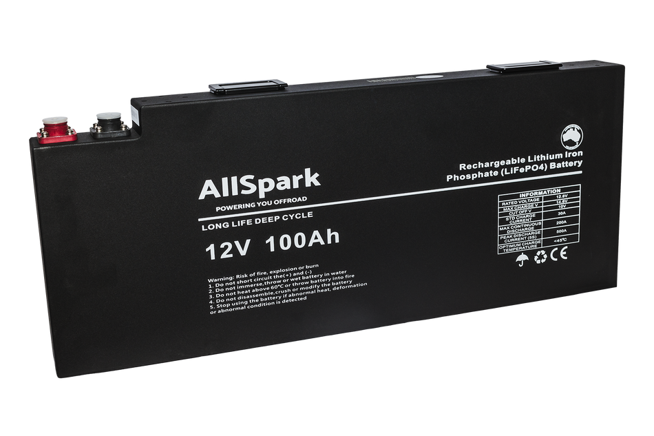 AllSpark Ultra Slimline 12V 100ah High Performance Lithium Battery Generation 2 (NEW MODEL)