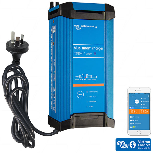 Victron Energy Blue Smart IP22 SLA/LiFePO4 Charger 12V 20A Single Output